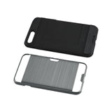 REIKO IPHONE 7 PLUS SLIM ARMOR HYBRID CASE WITH CARD HOLDER IN GRAY