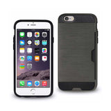 REIKO IPHONE 6 SLIM ARMOR HYBRID CASE WITH CARD HOLDER IN GRAY