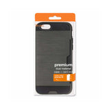 REIKO IPHONE 6 SLIM ARMOR HYBRID CASE WITH CARD HOLDER IN GRAY