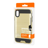 REIKO IPHONE X SLIM ARMOR HYBRID CASE WITH CARD HOLDER IN GOLD