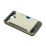 REIKO KYOCERA HYDRO VIEW SLIM ARMOR HYBRID CASE WITH CARD HOLDER IN GOLD