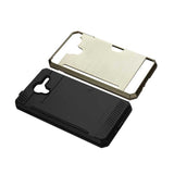 REIKO KYOCERA HYDRO VIEW SLIM ARMOR HYBRID CASE WITH CARD HOLDER IN GOLD