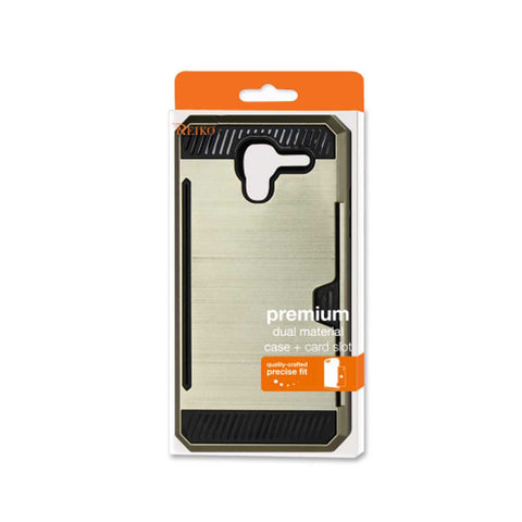 REIKO KYOCERA HYDRO VIEW SLIM ARMOR HYBRID CASE WITH CARD HOLDER IN GOLD