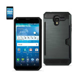 REIKO KYOCERA HYDRO VIEW SLIM ARMOR HYBRID CASE WITH CARD HOLDER IN GRAY