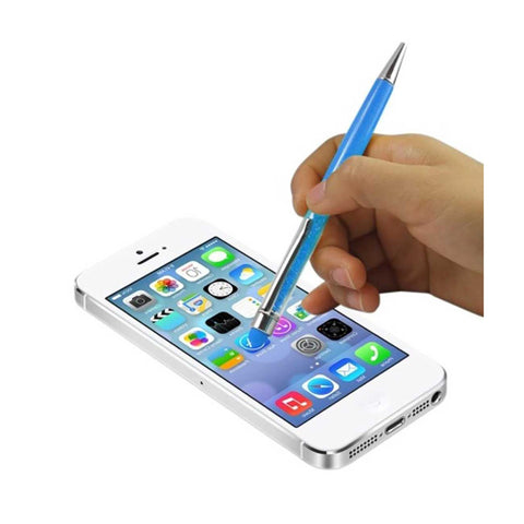 REIKO CRYSTAL STYLUS TOUCH SCREEN WITH INK PEN IN BLUE