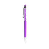 REIKO CRYSTAL STYLUS TOUCH SCREEN WITH INK PEN IN PURPLE