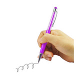 REIKO CRYSTAL STYLUS TOUCH SCREEN WITH INK PEN IN PURPLE