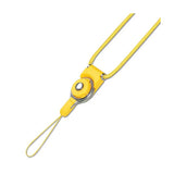 REIKO LONG LANYARD STRAP WITH CLIP IN YELLOW