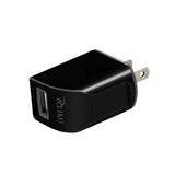 REIKO 1 AMP DUAL COLOR PORTABLE TRAVEL USB ADAPTER CHARGER IN GRAY BLACK
