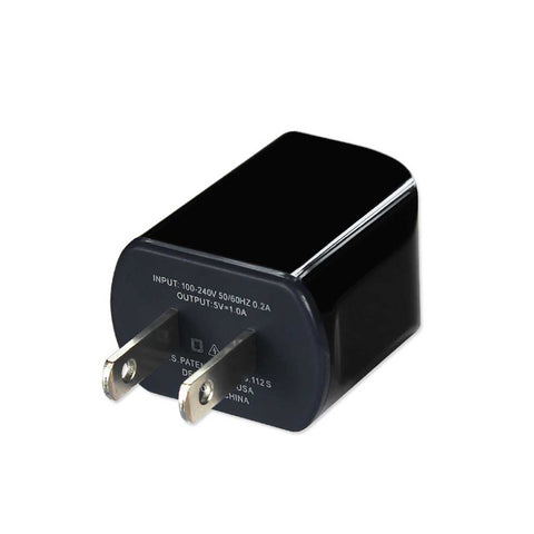 REIKO 1 AMP DUAL COLOR PORTABLE TRAVEL USB ADAPTER CHARGER IN GRAY BLACK