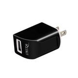 REIKO 1 AMP DUAL COLOR PORTABLE TRAVEL USB ADAPTER CHARGER IN WHITE BLACK
