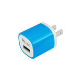 REIKO 1 AMP WALL USB TRAVEL ADAPTER CHARGER IN BLUE
