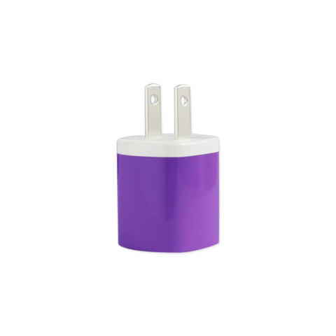 REIKO 1 AMP WALL USB TRAVEL ADAPTER CHARGER IN PURPLE