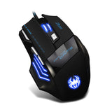 7 Button LED Optical USB Wired 5500 DPI Gaming PRO Mouse For Pro Gamer