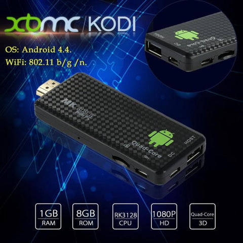 MK809IV Android 4.4 TV Dongle Box Quad Core Mini PC 1080P 3D Media Player