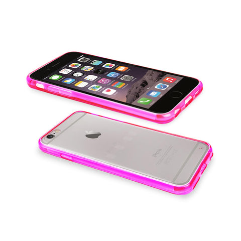 REIKO IPHONE 6 CLEAR BACK FRAME BUMPER CASE IN PINK