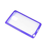 REIKO SAMSUNG GALAXY NOTE EDGE CLEAR BACK FRAME BUMPER CASE IN PURPLE