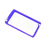 REIKO SAMSUNG GALAXY NOTE EDGE CLEAR BACK FRAME BUMPER CASE IN PURPLE