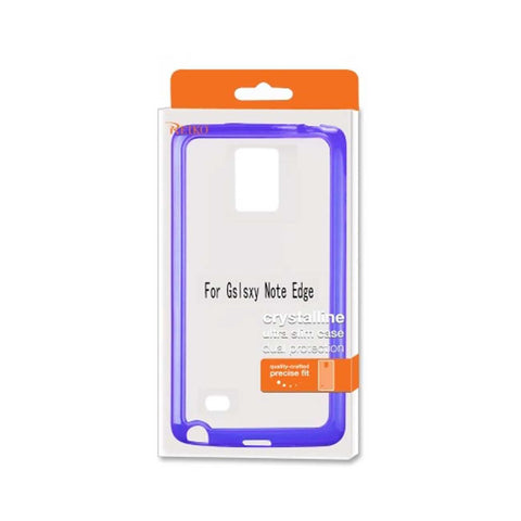 REIKO SAMSUNG GALAXY NOTE EDGE CLEAR BACK FRAME BUMPER CASE IN PURPLE