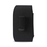 VERTICAL LEATHER POUCH XXL SIZE-BLACK WITH LOGO INNER SIZE: 5.12X2.91X0.94INCH
