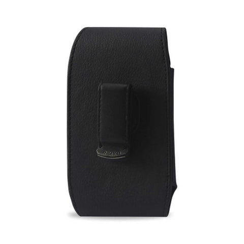 VERTICAL LEATHER POUCH SAMSUNG S4/ I9300 PLUS-BLACK WITH LOG INNER SIZE: 5.78X3.15X0.71INCH