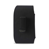 VERTICAL LEATHER POUCH SAMSUNG GALAXY S5 PLUS-BLACK WITH LOG INNER SIZE: 5.99X3.25X0.72INCH