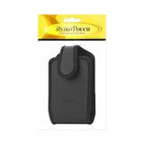 VERTICAL POUCH IPHONE 4 WITH 360 ROTATING BELT CLIP AND RUGGED EDGES IN BLACK (4.85X2.63X0.6 INCHES PLUS)