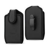 VERTICAL POUCH IPHONE 5 WITH 360 ROTATING BELT CLIP AND RUGGED EDGES IN BLACK (5.42X2.66X0.53 INCHES PLUS)