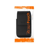 REIKO VERTICAL LEATHER POUCH  IPHONE 5 WITH MEGNETIC AND BELT CLIP IN BLACK (5.27X2.71X0.7 INCHES PLUS)