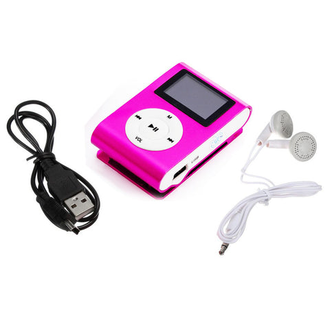 Mini USB Clip MP3 Player LCD Screen Support 32GB Micro SD TF Card
