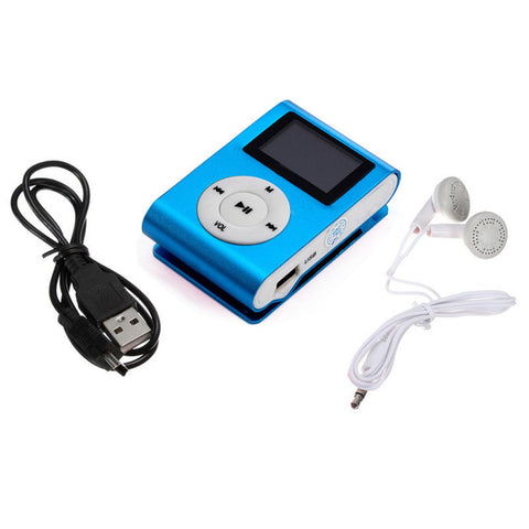 Mini USB Clip MP3 Player LCD Screen Support 32GB Micro SD TF Card