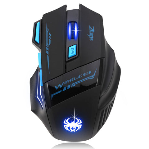 Adjustable 2400DPI Optical Wireless Gaming Game Mouse For Laptop PC