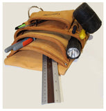 Belt-Worn Tool Pouch with Many Pockets & Tool Hangers