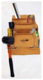 Belt-Worn Tool Pouch with Many Pockets & Tool Hangers