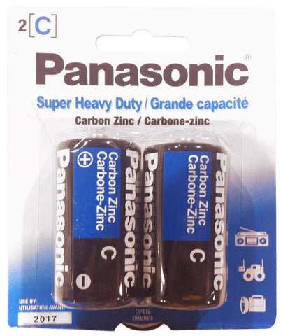 2 Pcs OF C-CELL - SUPER HEAVY DUTY- PANASONIC BATTERIES :  ( Pack of  48 Sets )