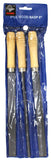 8"long, 3 Piece Wood Rasp File Set With Wooden Handles  (Hawk: F-76300)