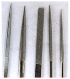 5 Piece 5.5-Inch Diamond Needle File Set, Different Shapes  (ToolUSA: F-90335)