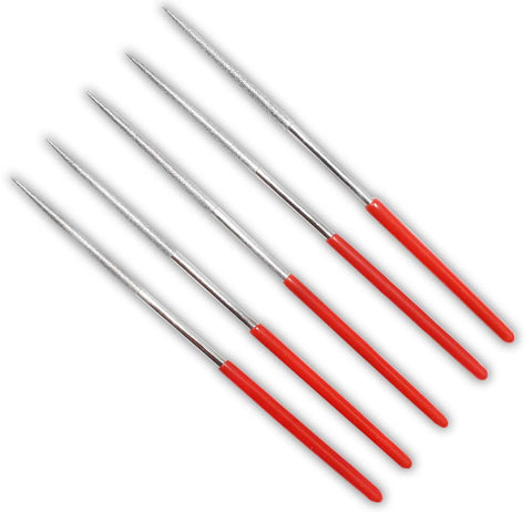 5 Piece 5-3/4" Assorted Round Diamond File Set  (ToolUSA: F-73555)