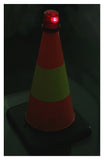 Hawk 8 Inch Orange Safety Cone with Reflective Strip and Flashing Light :(Units= 5)