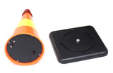 Hawk 8 Inch Orange Safety Cone with Reflective Strip and Flashing Light :(Units= 5)