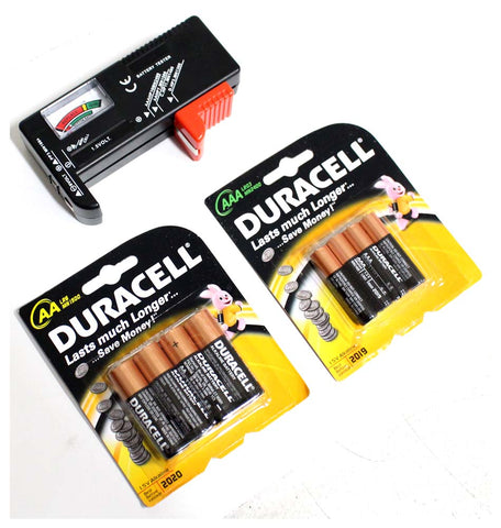 Battery Testing Kit - Included 4 AA & 4 AAA Duracell Batteries  (ToolUSA: KIT-BATTEST)