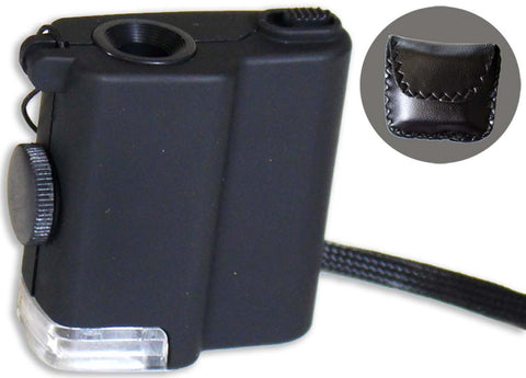 High Powered 55x Mini Microscope - ABS Housing & LED Light  (MAXIMIZE: MG-14743)