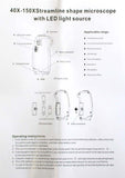 40x Illuminated Hand-held Pocket Microscope  ("LUMAGNY": MG-07583)