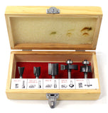 5 Pc Straight Tip Router Bits Set  (ToolUSA: TJ03-06415)