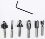 6 Pc. Tungsten Carbide Router Bits Set  (ToolUSA: TJ03-06416) :(Units= 6)