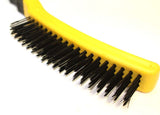 13.5" Steel Bristle Brush, Rubberized Comfort Grip Handle : ( Pack of  2 Pcs)  (ToolUSA: TU8829-Z02)