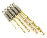 5 Piece Titanium Drill Bit Set - 1/4 Inch Shanks  (ToolUSA: TZ-18097) :(Units= 24)