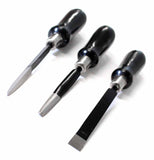 3 Piece 7-1/2" Long Flat Round Pointy Scrapers  (ToolUSA: TZ02-08400)