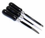 3 Piece 7-1/2" Long Flat Round Pointy Scrapers  (ToolUSA: TZ02-08400)