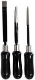 3 Piece 7-1/2" Long Flat Round Pointy Scrapers  (ToolUSA: TZ02-08400)